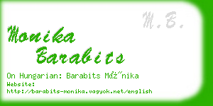 monika barabits business card